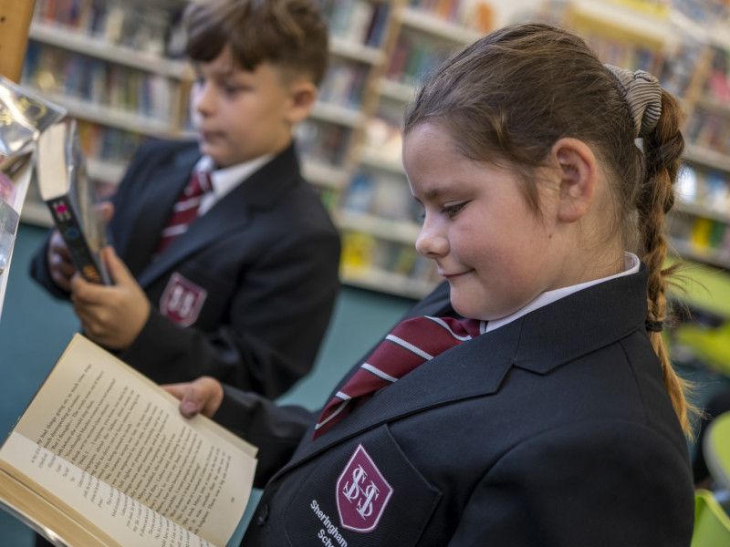 Pupils reading