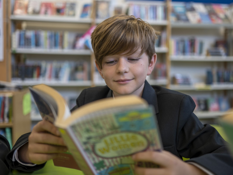 Pupil reading book
